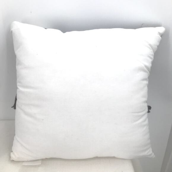 Brick & Beam Home NWT Navy Fringe Tassels Decorative Pillow 18" x 18" - Picture 6 of 7